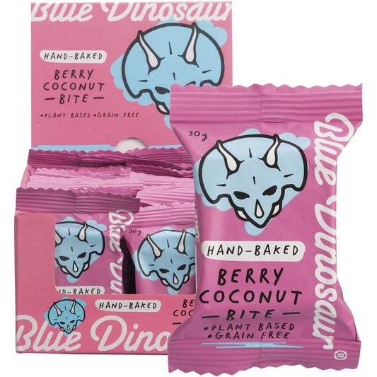 Blue Dinosaur Hand-Baked Bite Berry & Coconut 18x30g