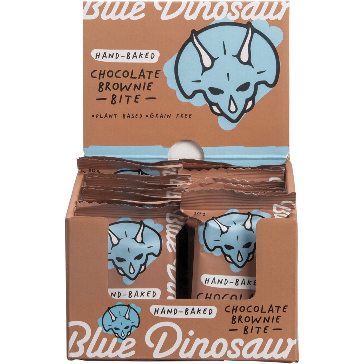 Blue Dinosaur Hand-Baked Bite Chocolate Brownie 18x30g