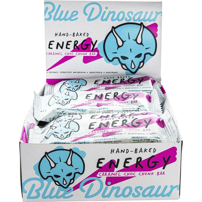 Blue Dinosaur Hand-Baked Energy Bar Caramel Choc Chunk 12x45g