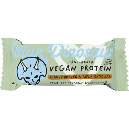 Blue Dinosaur Hand-Baked Vegan Protein Bar PB & Mylk Chocolate 12x45g