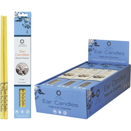 Byron Naturals Ear Candles Organic Beeswax & Muslin Cotton 12x2pk