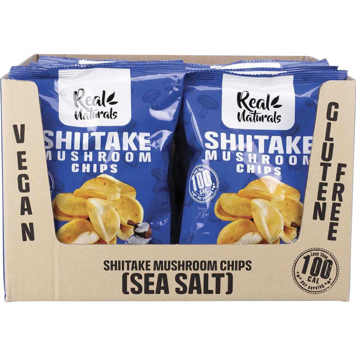 Real Naturals Shiitake Mushroom Chips Sea Salt 12x32g