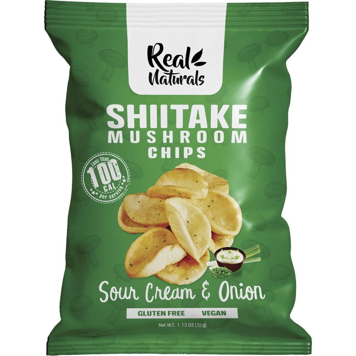 Real Naturals Shiitake Mushroom Chips Sour Cream & Onion 12x32g