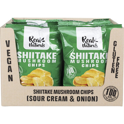 Real Naturals Shiitake Mushroom Chips Sour Cream & Onion 12x32g