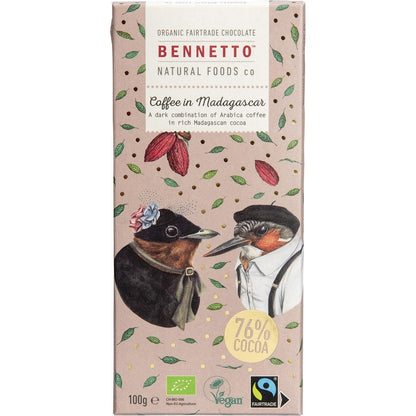 Bennetto Organic Dark Chocolate Coffee in Madagascar 14x100g