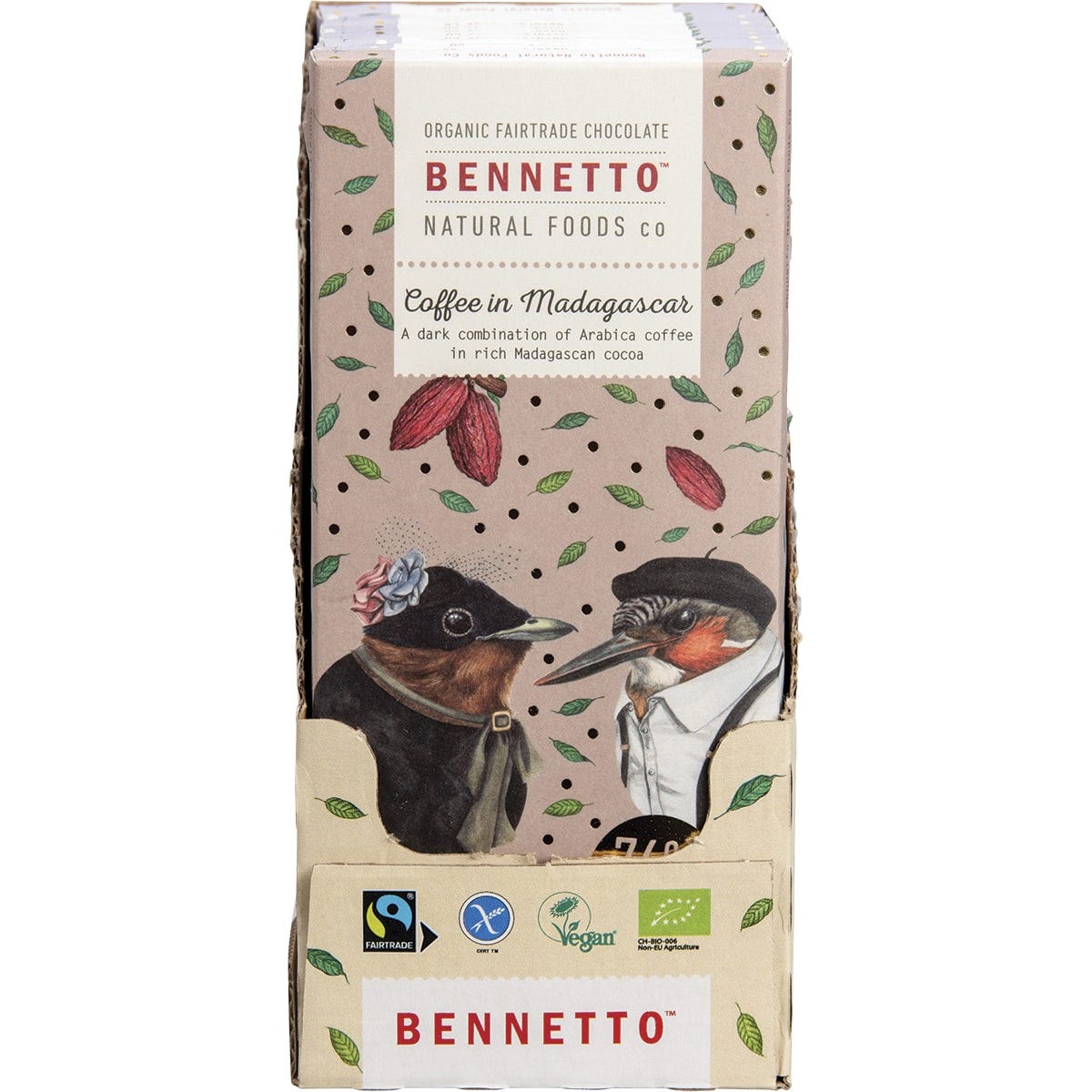 Bennetto Organic Dark Chocolate Coffee in Madagascar 14x100g