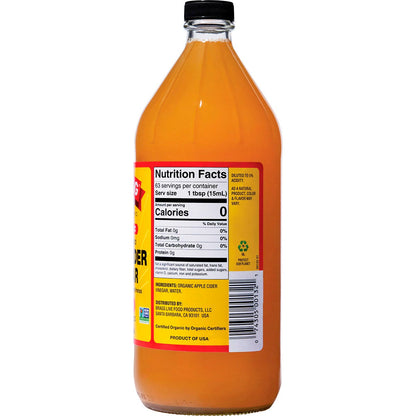 Bragg Apple Cider Vinegar Unfiltered with The Mother 946ml