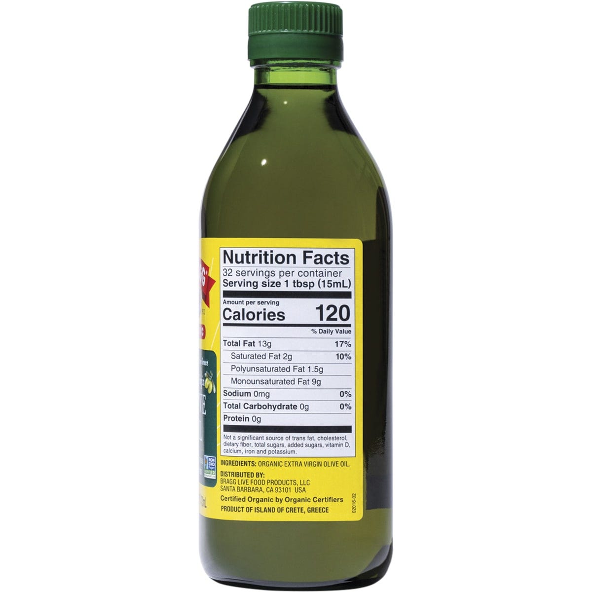 Bragg Olive Oil Extra Virgin Unrefined 473ml