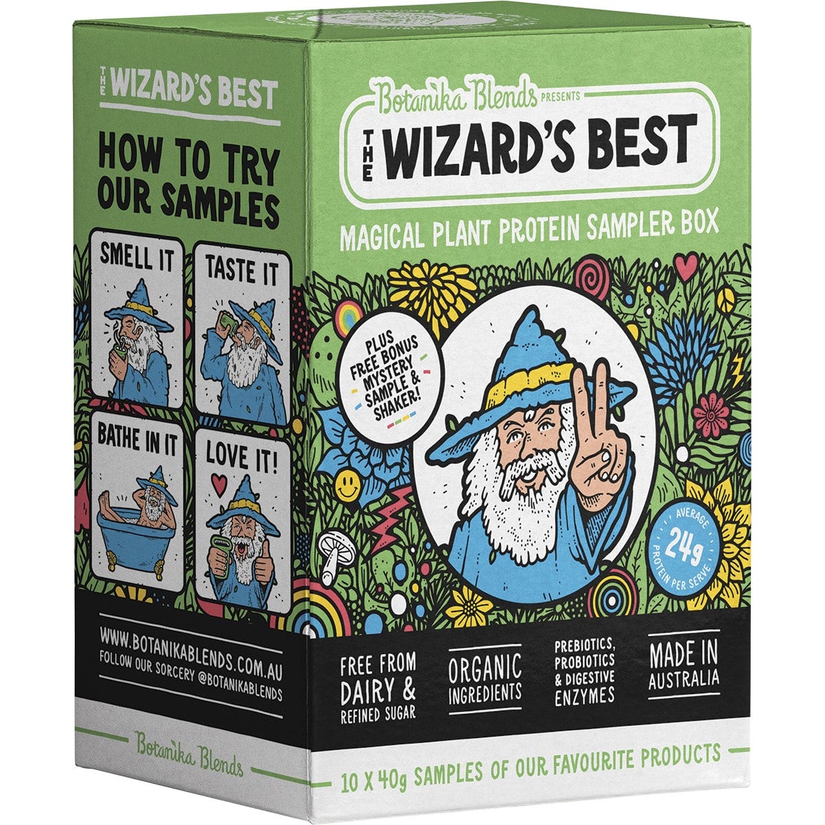 Botanika Blends The Wizard's Best Plant Protein Sampler Box 10x40g