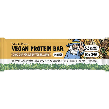 Botanika Blends Vegan Protein Bars Choc Chip Peanut Butter 12x40g