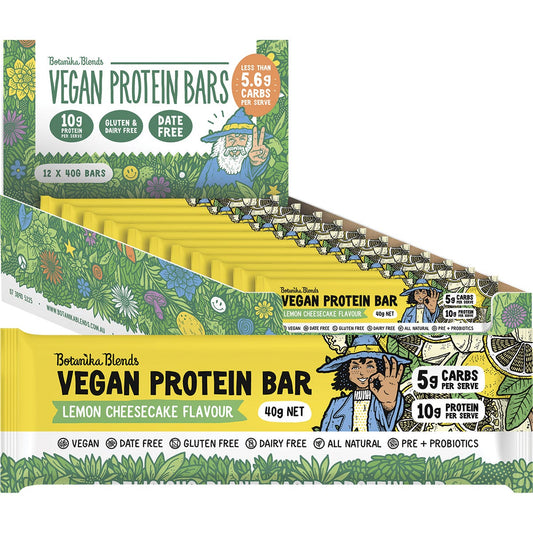 Botanika Blends Vegan Protein Bars Lemon Cheesecake 12x40g