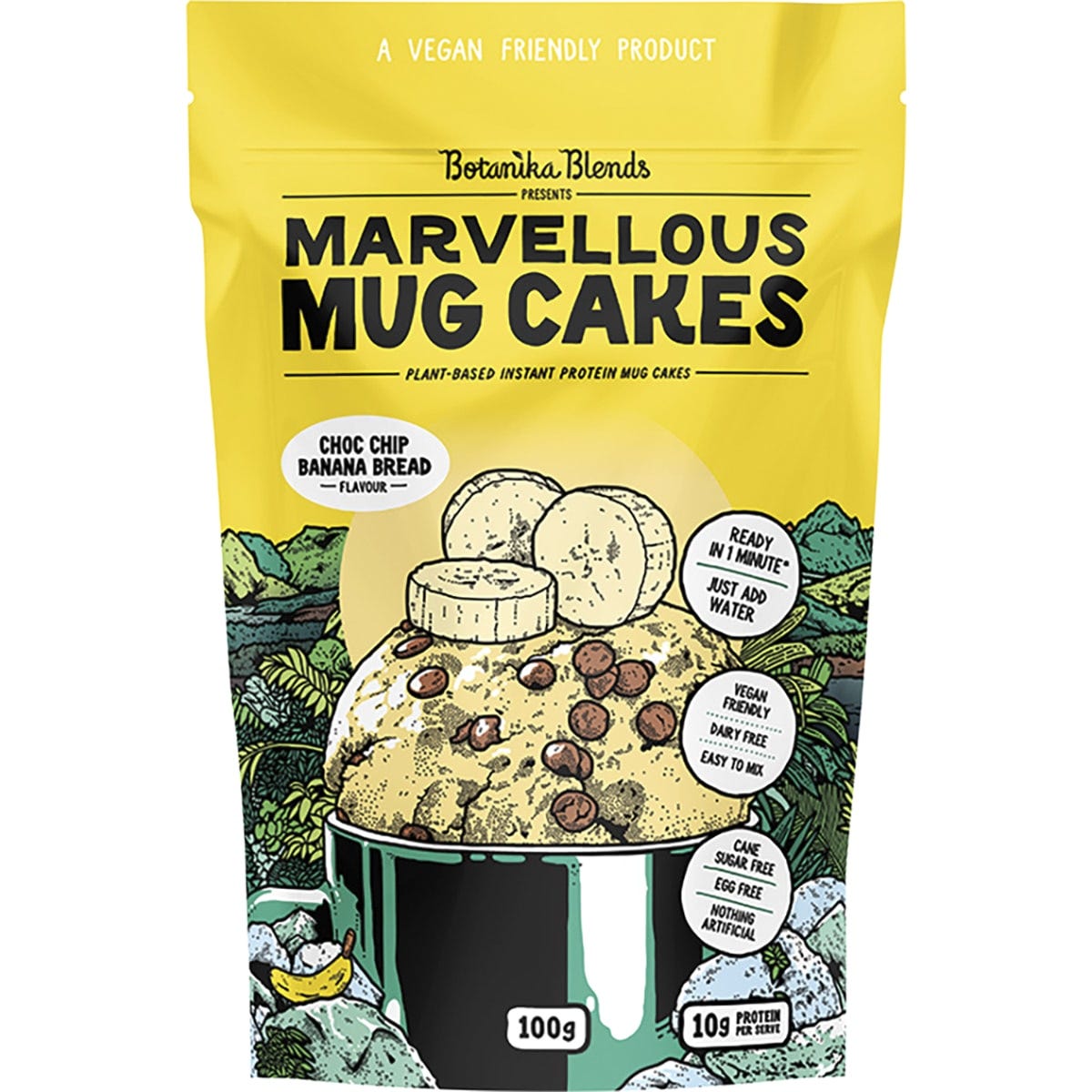 Botanika Blends Marvellous Mug Cakes Choc Chip Banana Bread 100g