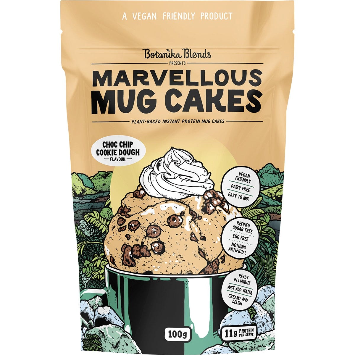 Botanika Blends Marvellous Mug Cakes Choc Chip Cookie Dough 100g