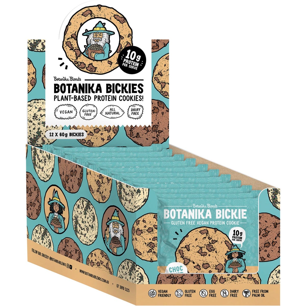 Botanika Blends Botanika Bickie Protein Cookie Choc Chip 12x60g