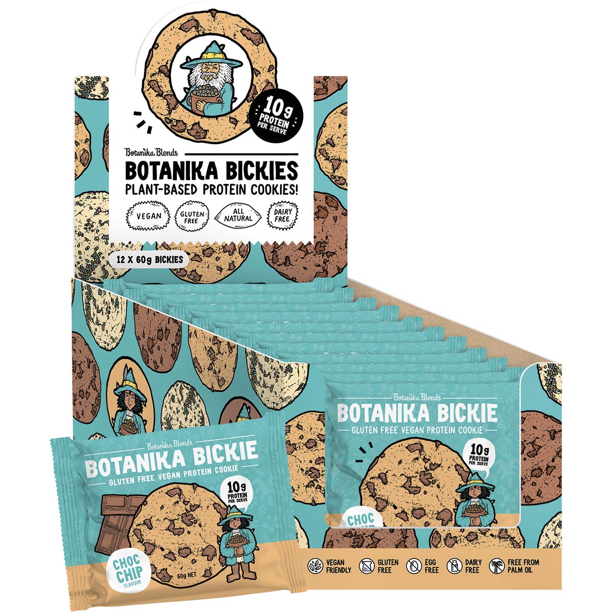 Botanika Blends Botanika Bickie Protein Cookie Choc Chip 12x60g