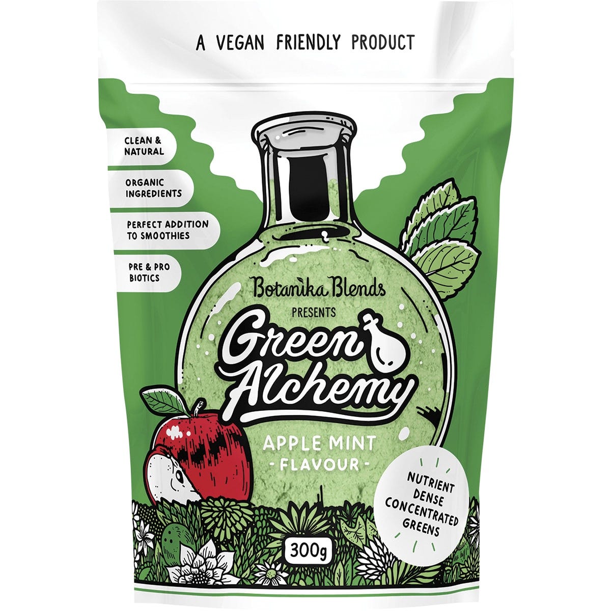 Botanika Blends Green Alchemy Nutrient Dense Greens Apple Mint 300g