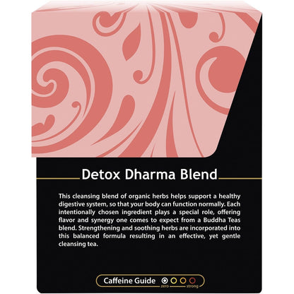 Buddha Teas Organic Herbal Tea Bags Detox Dharma Blend 18pk