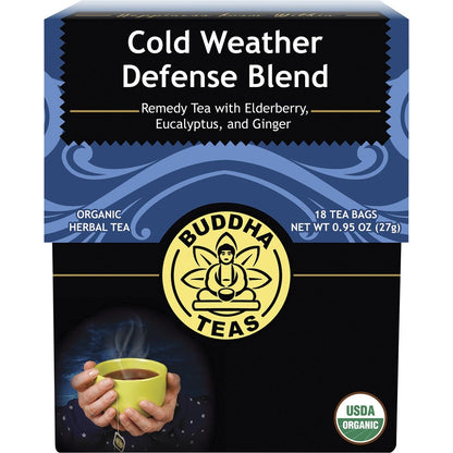 Buddha Teas Organic Herbal Tea Bags Cold Weather Defense Blend 18pk