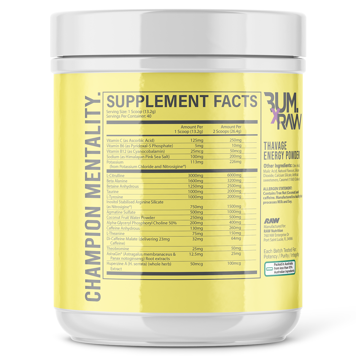 CBUM Thavage Pre-Workout 40 Servings