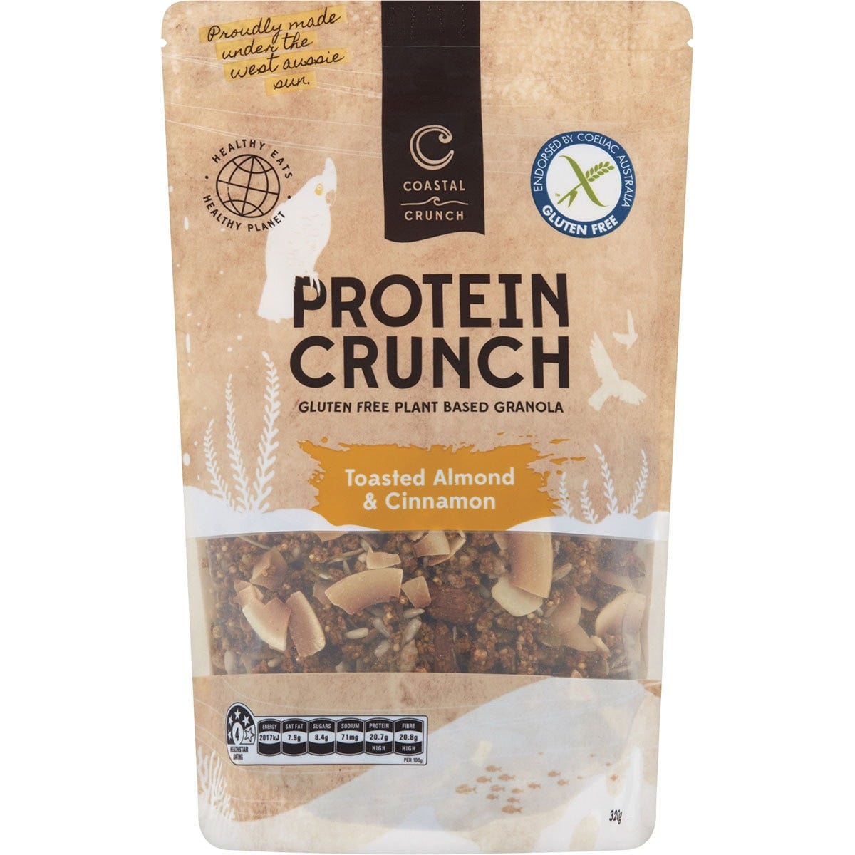 Coastal Crunch Protein Crunch Granola Toasted Almond & Cinnamon 320g