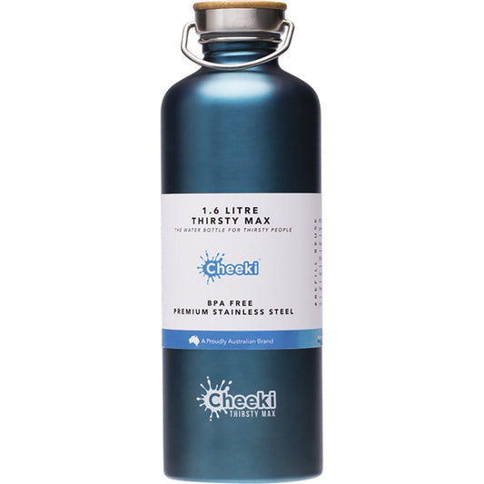 Cheeki Stainless Steel Bottle Teal 'Thirsty Max' 1.6L