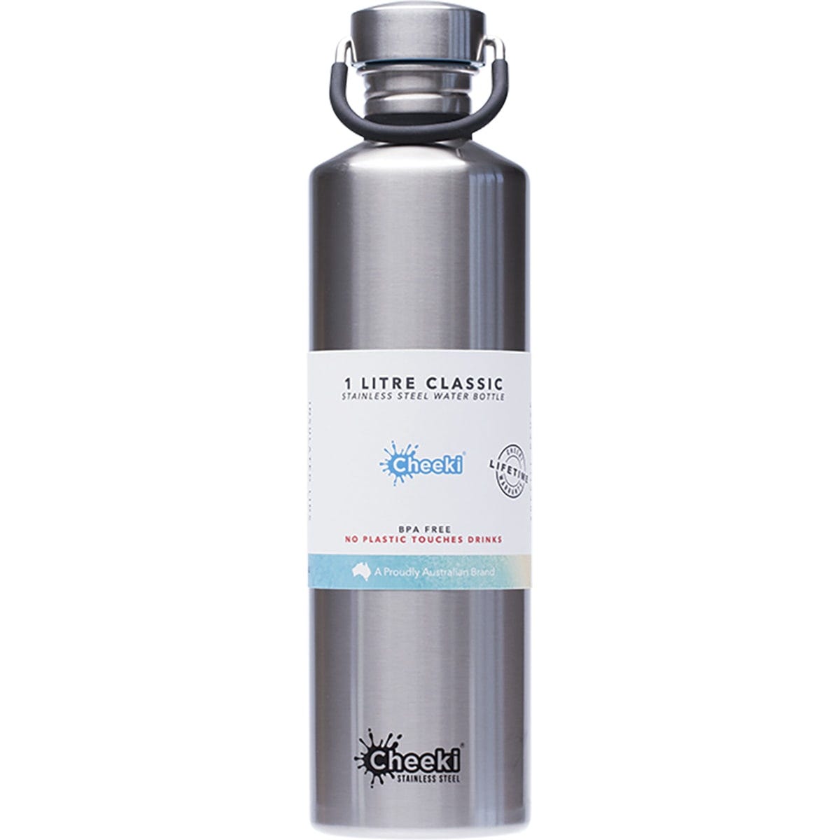 Cheeki Stainless Steel Bottle Silver 1L