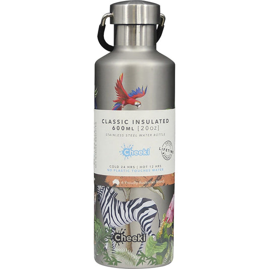 Cheeki Stainless Steel Bottle Insulated 3D Jungle 600ml