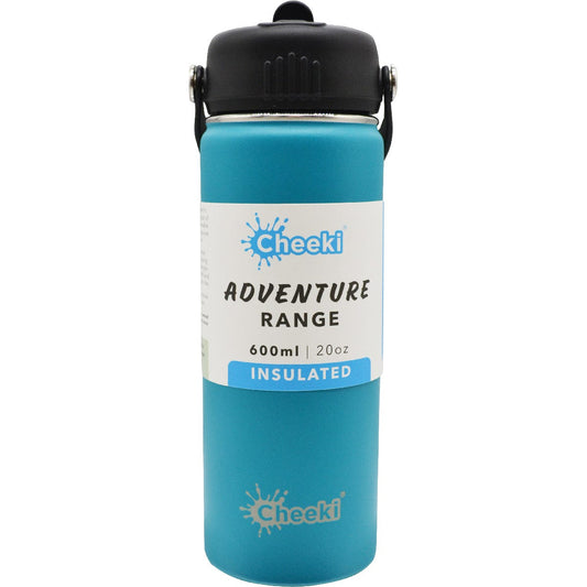 Cheeki Stainless Steel Bottle Adventure Insulated Aqua 600ml