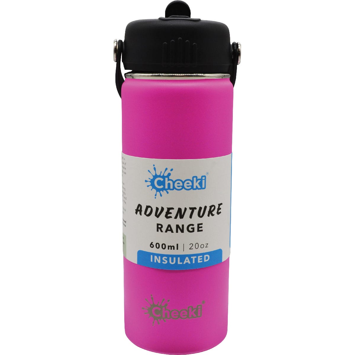 Cheeki Stainless Steel Bottle Adventure Insulated Magenta 600ml