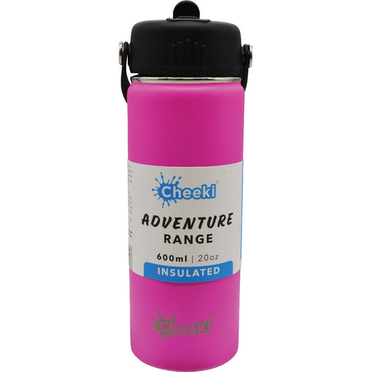 Cheeki Stainless Steel Bottle Adventure Insulated Magenta 600ml