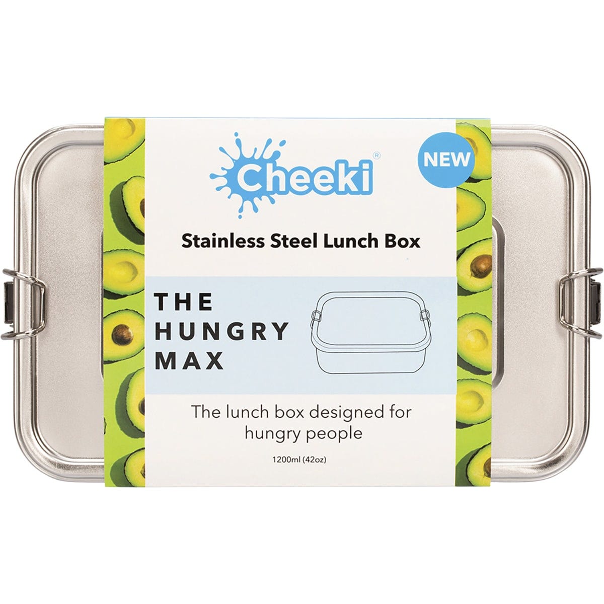 Cheeki Stainless Steel Lunch Box The Hungry Max 1200ml