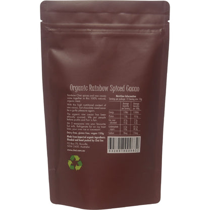 Chai Tea Organic Rainbow Spiced Cacao 150g