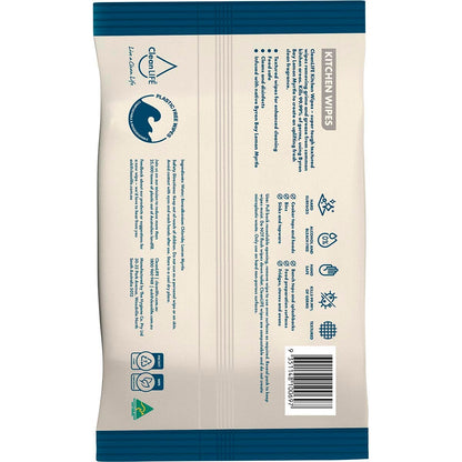 CleanLIFE Bathroom Plastic Free Wipes Antibacterial Cleaning 25pk