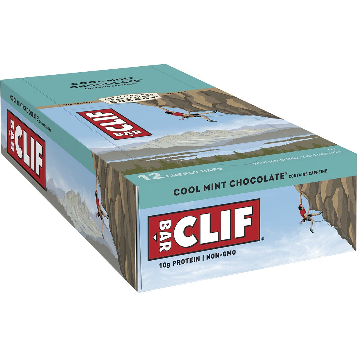 CLIF Energy Bar Cool Mint Choc 49mg Caffeine 12x68g