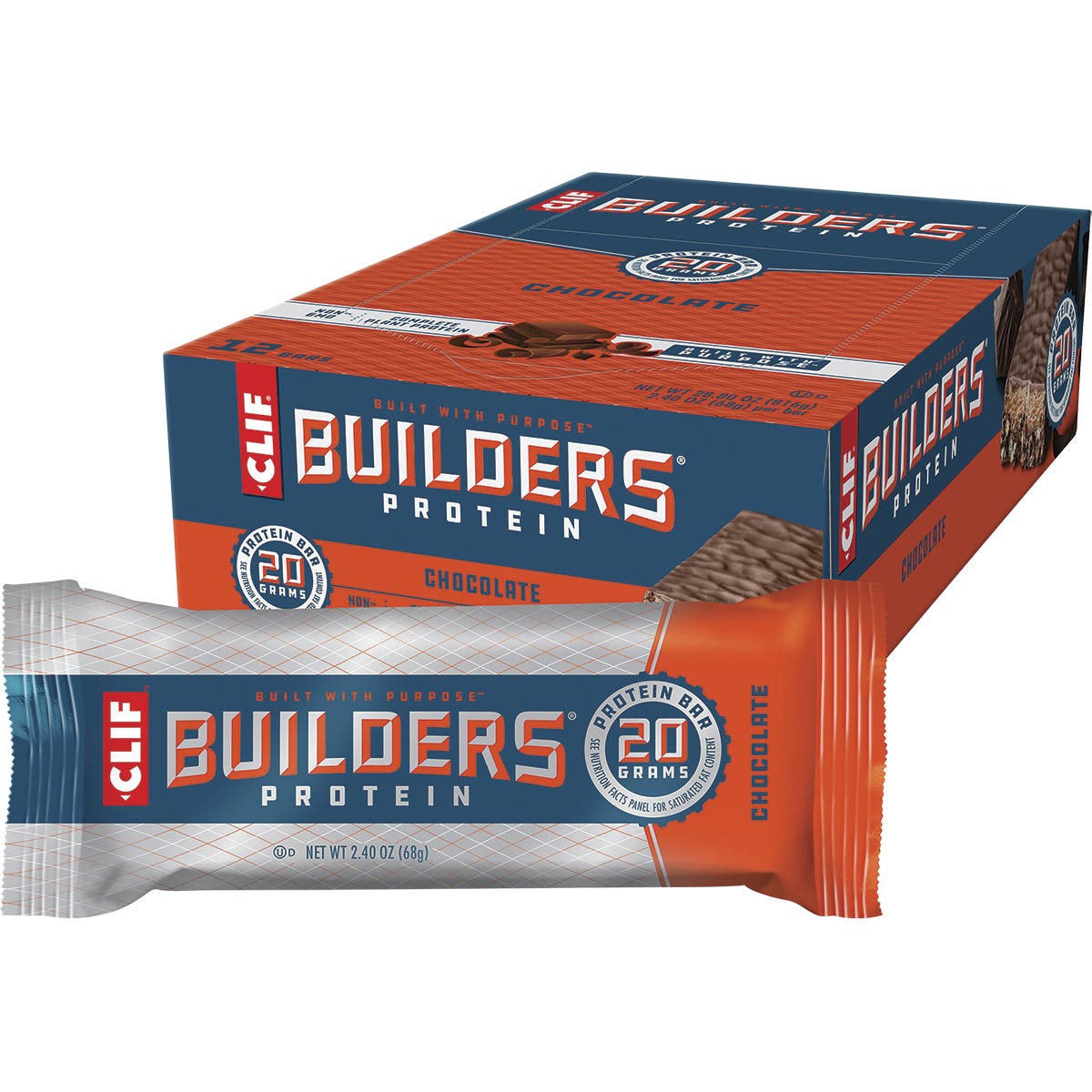 CLIF Builders Bar Chocolate 12x68g