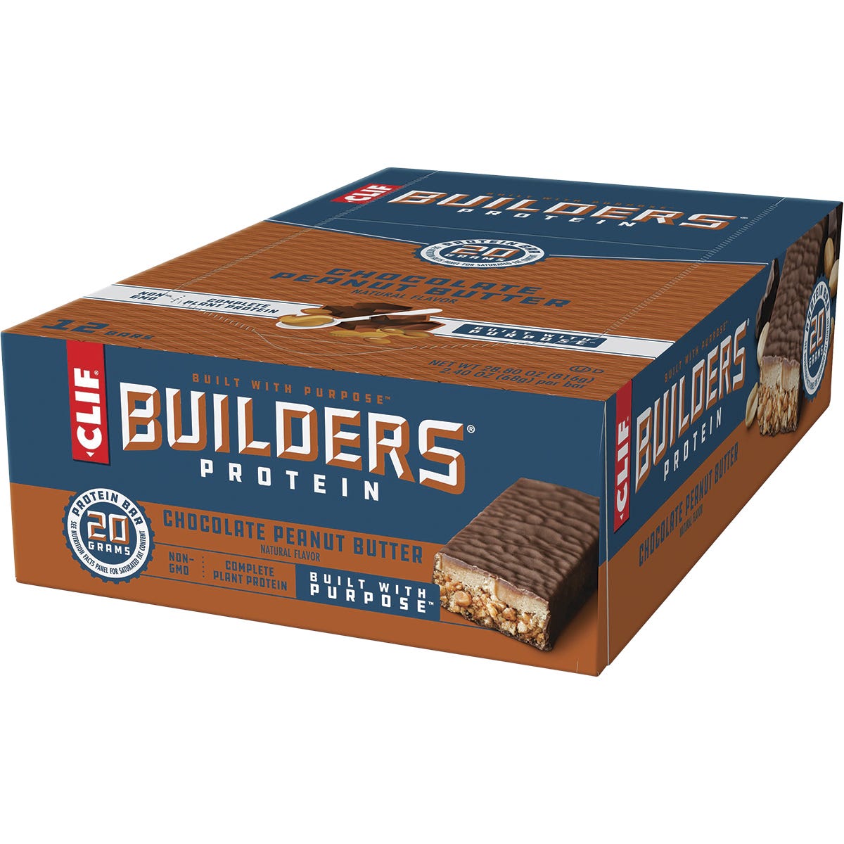 CLIF Builders Bar Chocolate Peanut Butter 12x68g