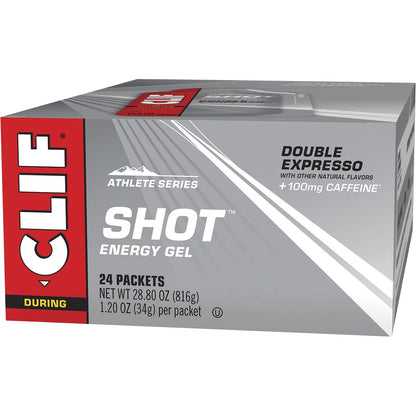 CLIF Shot Energy Gel Double Expresso 100mg Caffeine 24x34g