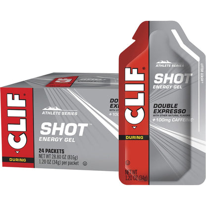 CLIF Shot Energy Gel Double Expresso 100mg Caffeine 24x34g