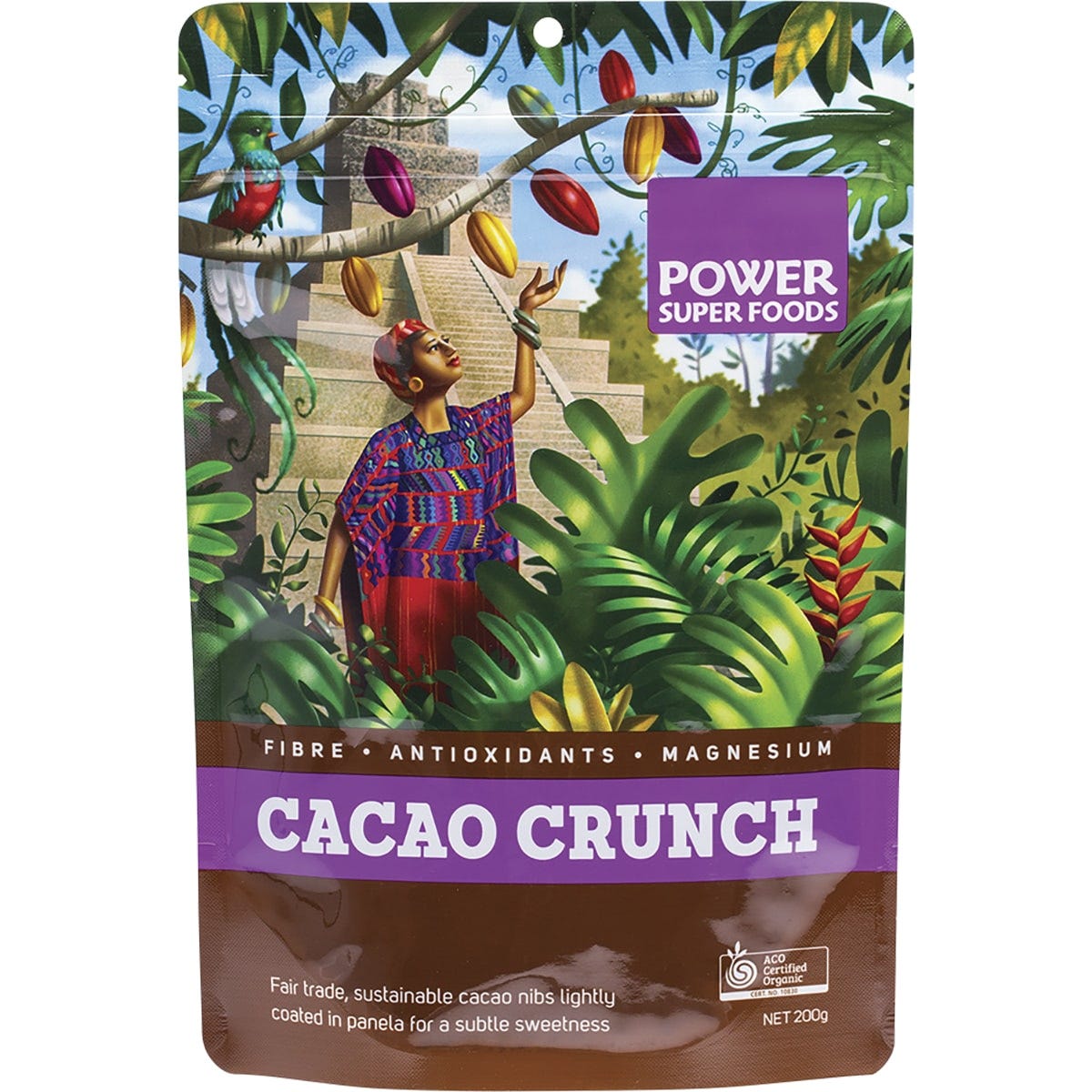 Power Super Foods Cacao Crunch Sweet Cacao Nibs The Origin Series 200g