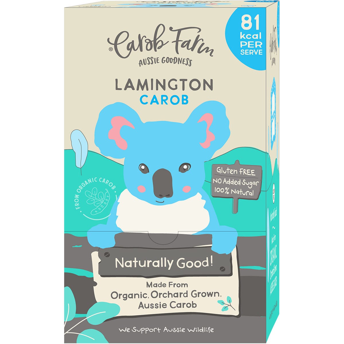 Carob Farm Carob Koala Lamington 50x15g