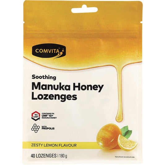 Comvita Manuka Honey Lozenges Zesty Lemon 40x4.5g