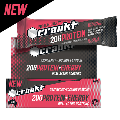 CRANKT 9 PACK RASPBERRY COCONUT CRANKT PROTEIN BAR 60G