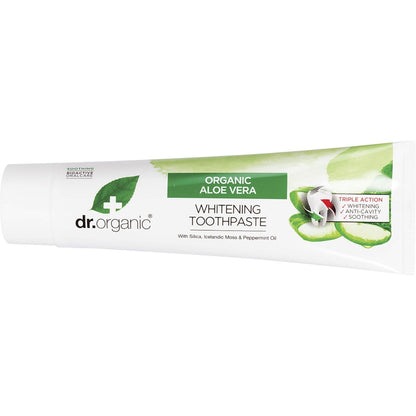 Dr Organic Toothpaste Whitening Organic Aloe Vera 100ml