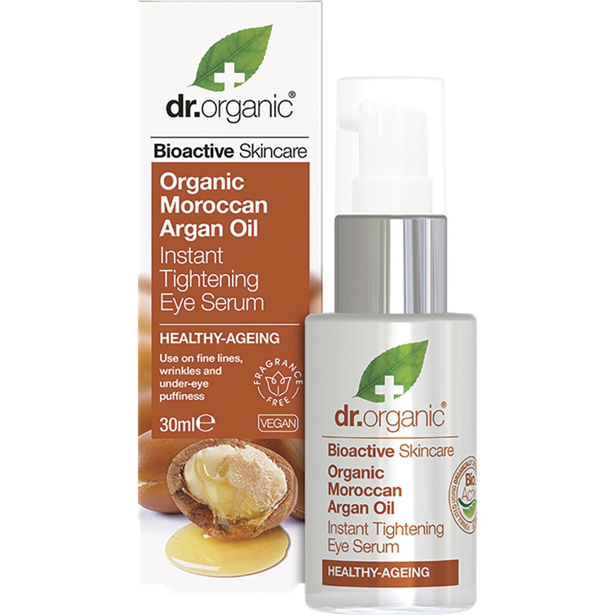 Dr Organic Eye Serum Tightening Organic Moroccan Argan Oil 30ml