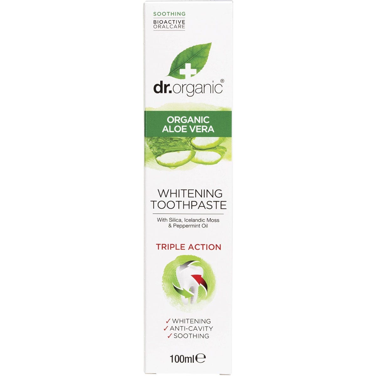 Dr Organic Toothpaste Whitening Organic Aloe Vera 100ml