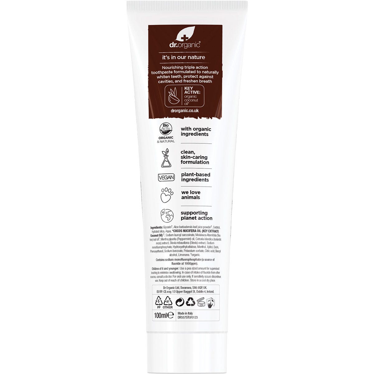 Dr Organic Toothpaste Whitening Coconut Oil 100ml