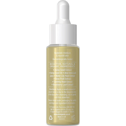 Dr Organic Facial Serum Organic Hemp Oil 30ml