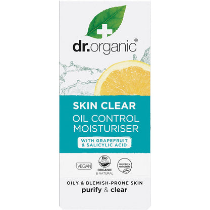 Dr Organic Oil Control Moisturiser Skin Clear 50ml