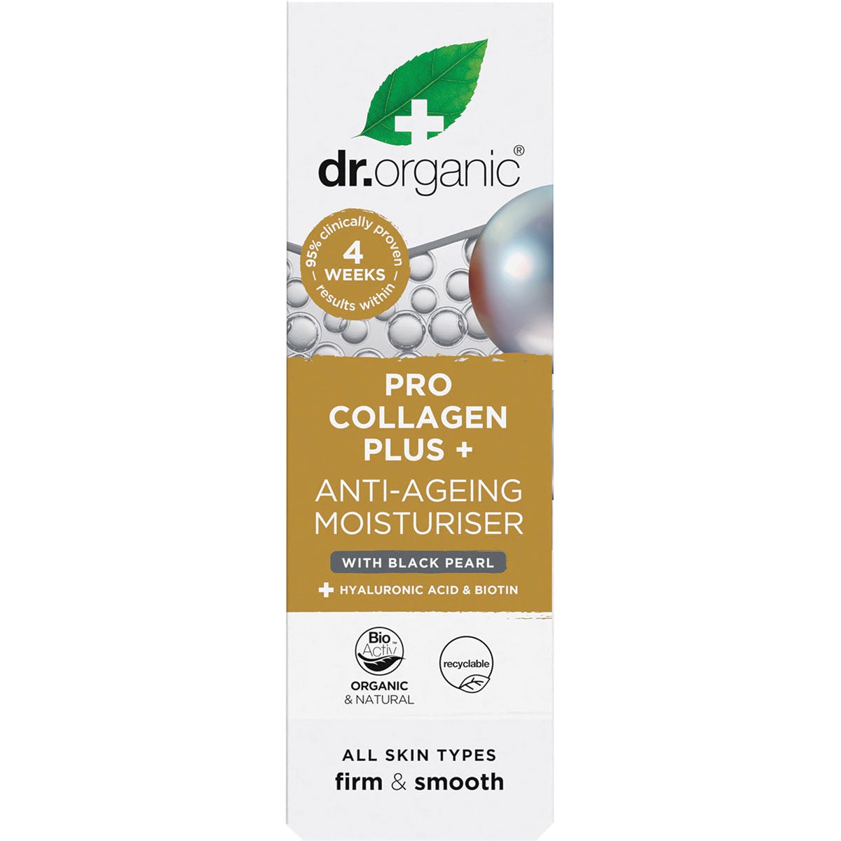 Dr Organic Pro Collagen Plus+ Anti Aging Moisturiser Black Pearl 50ml