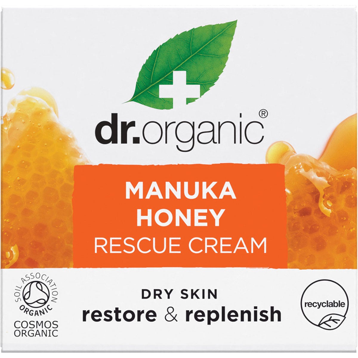 Dr Organic Rescue Cream Manuka Honey 50ml